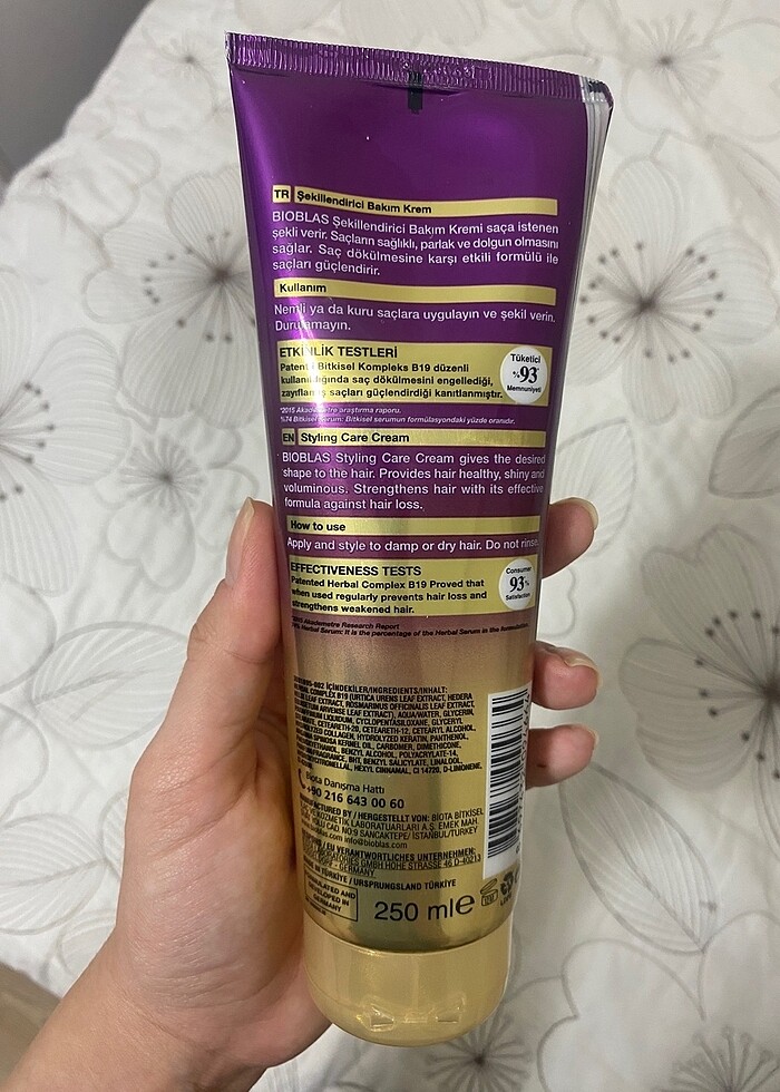 Bioblas Saç Dökülmesine Karşı Şekillendirici Krem - Görsel 2