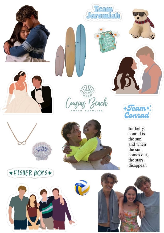 The summer ı turned pretty Temalı Çıkartmalar Seti - Görsel 2