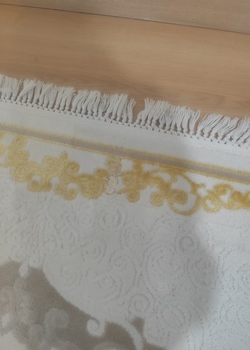 Nakışlı Beyaz Klasik Halı ipek - Görsel 3