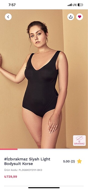 #izbirakmaz Siyah Light Bodysuit Korse