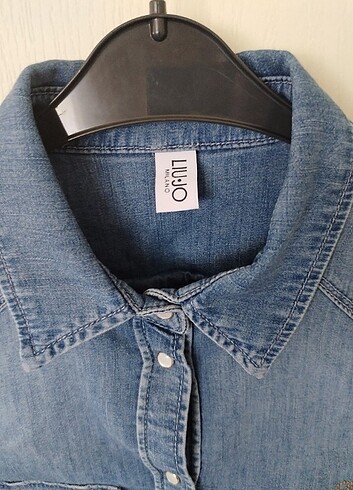 s Beden mavi Renk Liu Jo Crop Jean Gömlek 