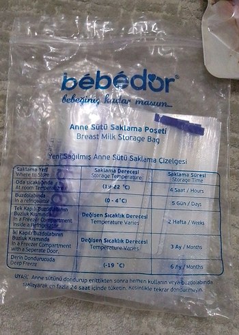Bebek Anne Sütü Saklama Poşeti 50'li - Görsel 2