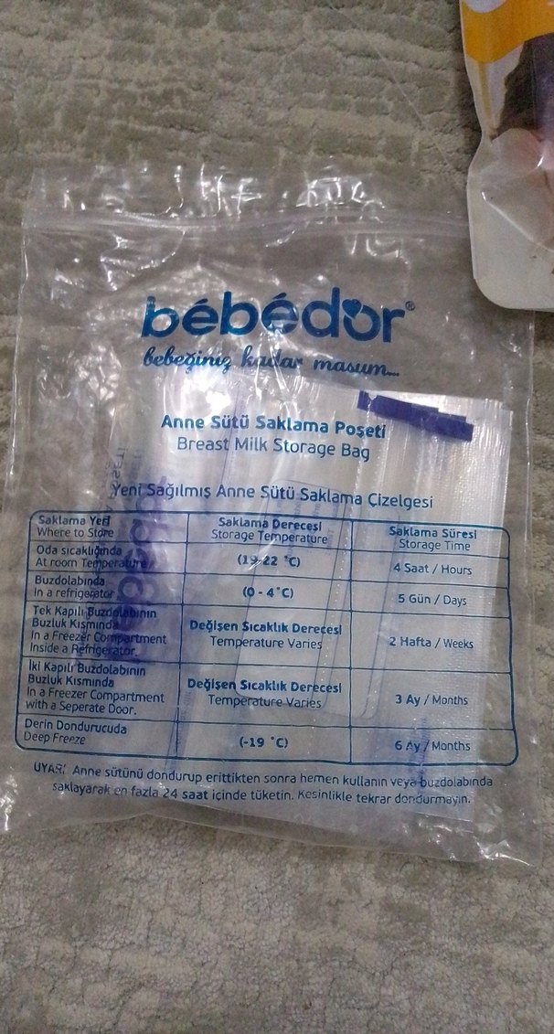 Bebek Anne Sütü Saklama Poşeti 50'li - Görsel 2