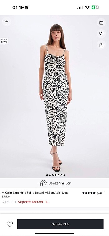 Defacto Zebra desenli Defacto elbise