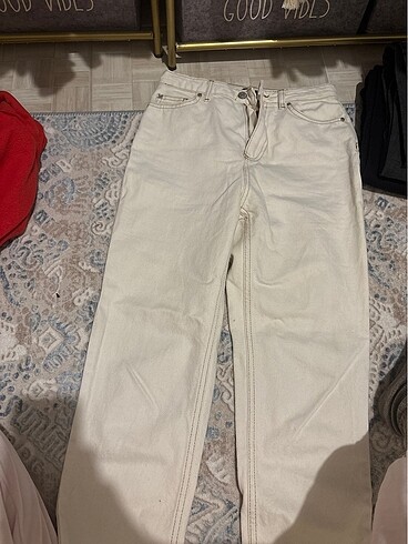 Trendyol & Milla Trendyolmilla Ekru Mom Jeans