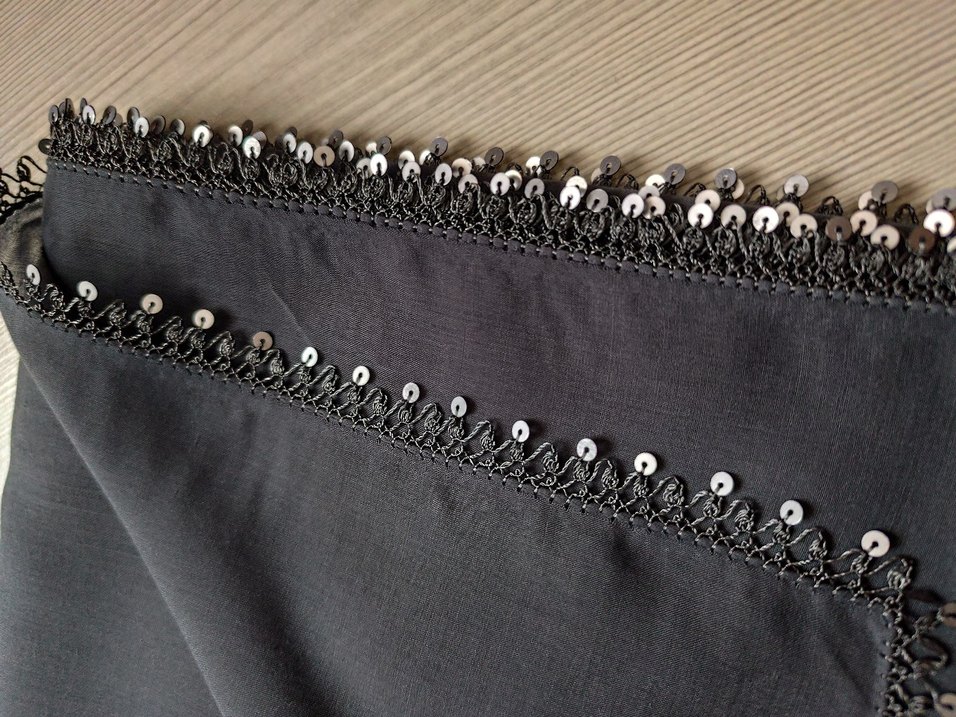 iğne oyası pullu tülbent - Görsel 5