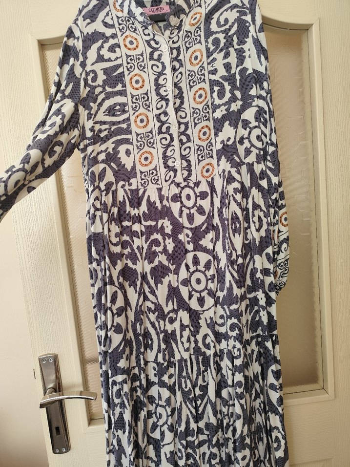 Bohem Stil Uzun Desenli Elbise - Görsel 3