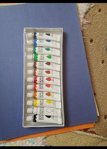  akrilik boya + çizim öğrenme kitabı