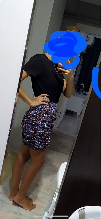 Stradivarius Stradivarius drape detaylı etek