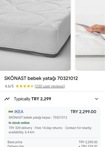 Ikea ikea bebek yatak