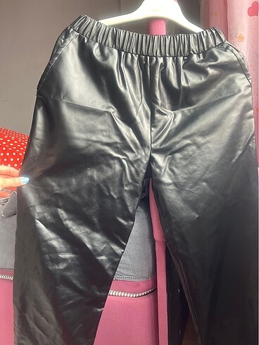 Deri bol pantolon - Görsel 3