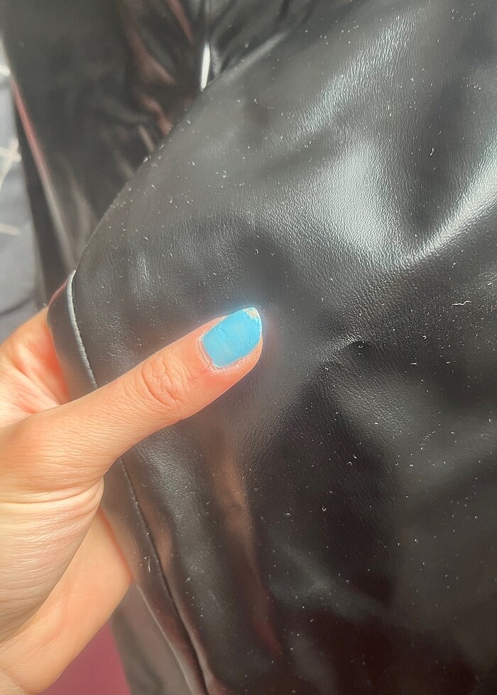 Deri bol pantolon - Görsel 2