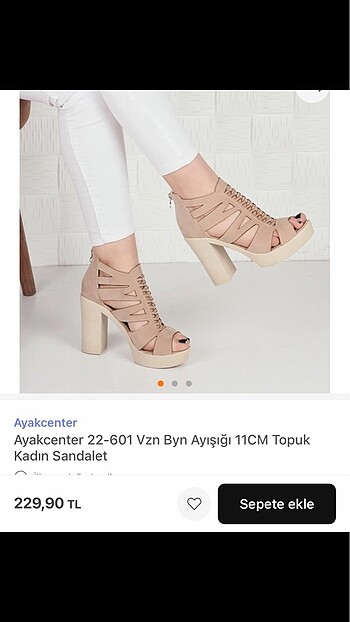Beden camel Renk Topuklu sandalet