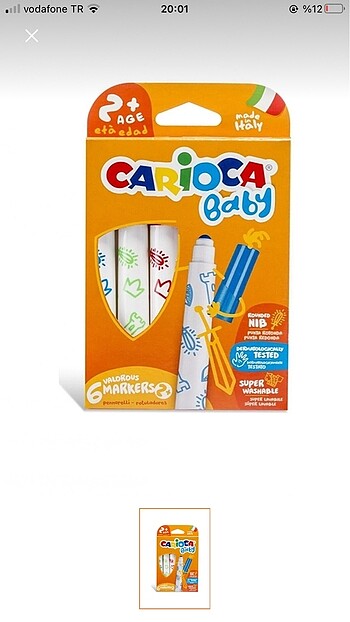 Carioca keçeli yıkanabilir boya kalemi