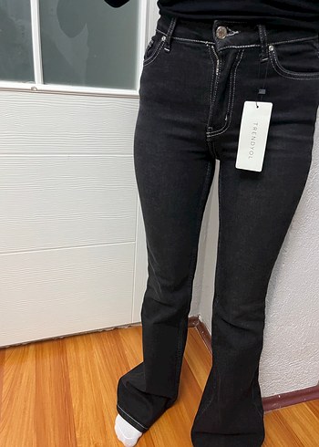 Siyah Kadın Denim Pantolon - Görsel 7