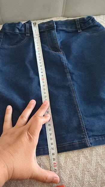 11-12 Yaş Beden lacivert Renk Kot etek