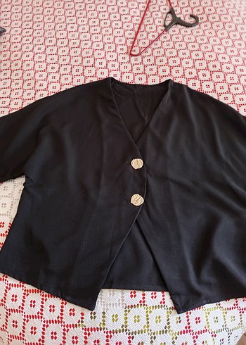 xl Beden siyah Renk Düğmeli Siyah Kadın Blazer