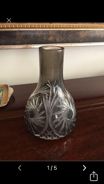Antika bohem kristal vazo