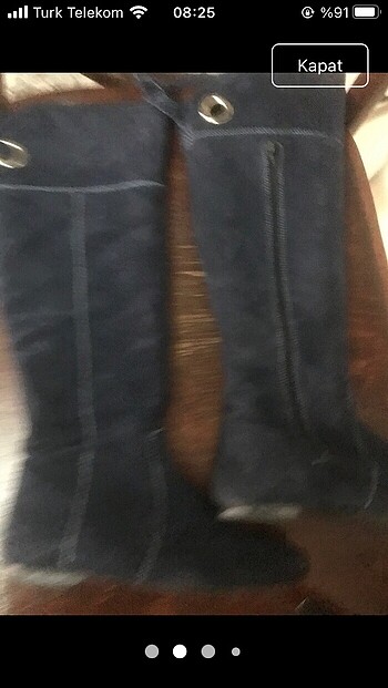 Gerçek süet deri çizme - Görsel 2