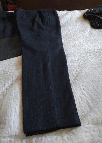s Beden Gri Midi Kadın Denim Takım pantolon lu