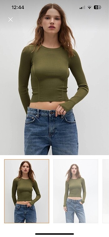 Pull and bear fitilli triko kazak