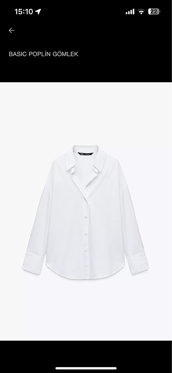 s Beden Zara Oversize Poplin Gömlek