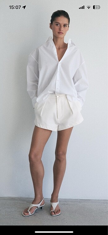 Zara Zara Oversize Poplin Gömlek