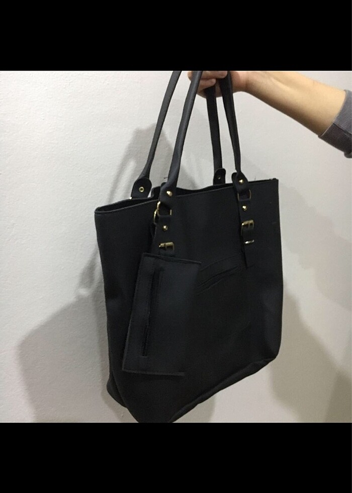 Siyah kol çantası - Görsel 2