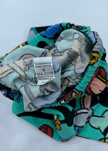 Renkli Desenli Kız Tayt Elastik Bel - Görsel 3