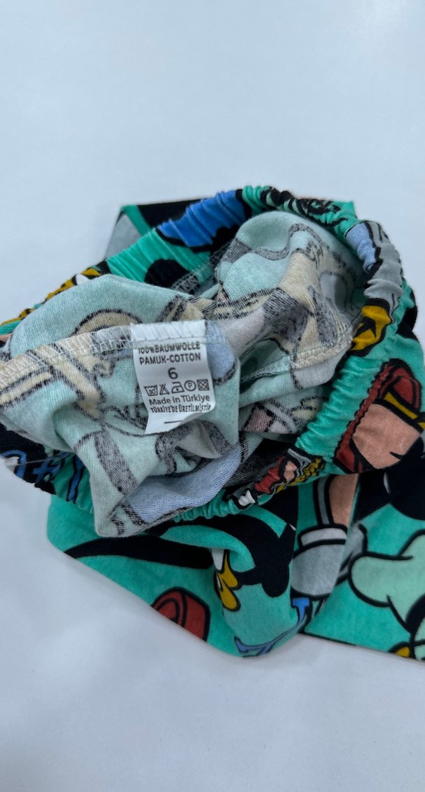 Renkli Desenli Kız Tayt Elastik Bel - Görsel 3