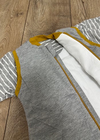 Erkek Çocuk Gri Fermuarlı Uyku Tulumu - Görsel 2