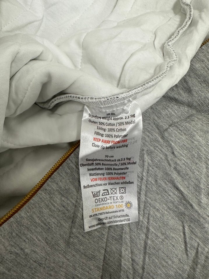 Erkek Çocuk Gri Fermuarlı Uyku Tulumu - Görsel 3