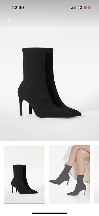 Bershka stiletto topuklu bot - Görsel 5