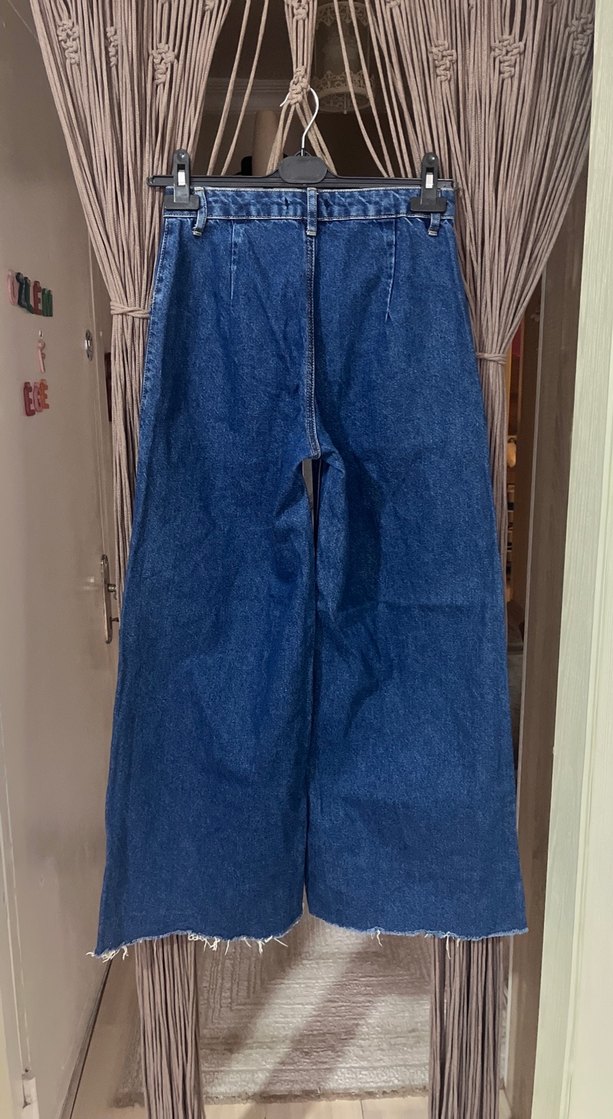 Kadın Lacivert Bol Kesim Kot Pantolon - Görsel 4