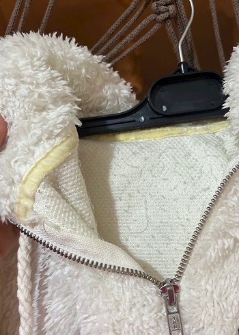Beyaz Fermuarlı Sweatshirt - Görsel 4