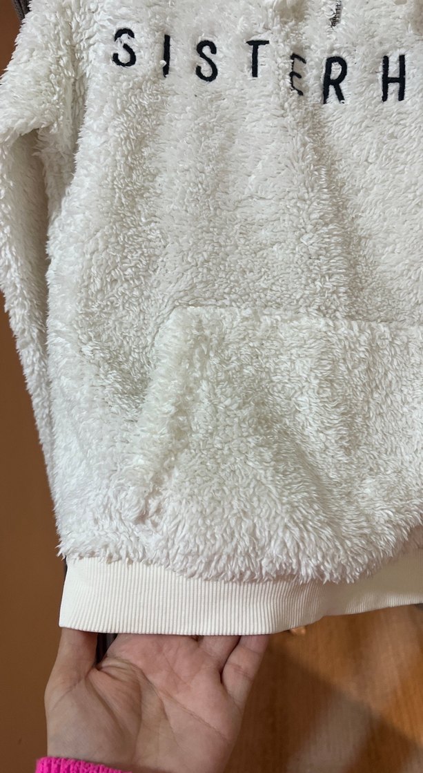 Beyaz Fermuarlı Sweatshirt - Görsel 2