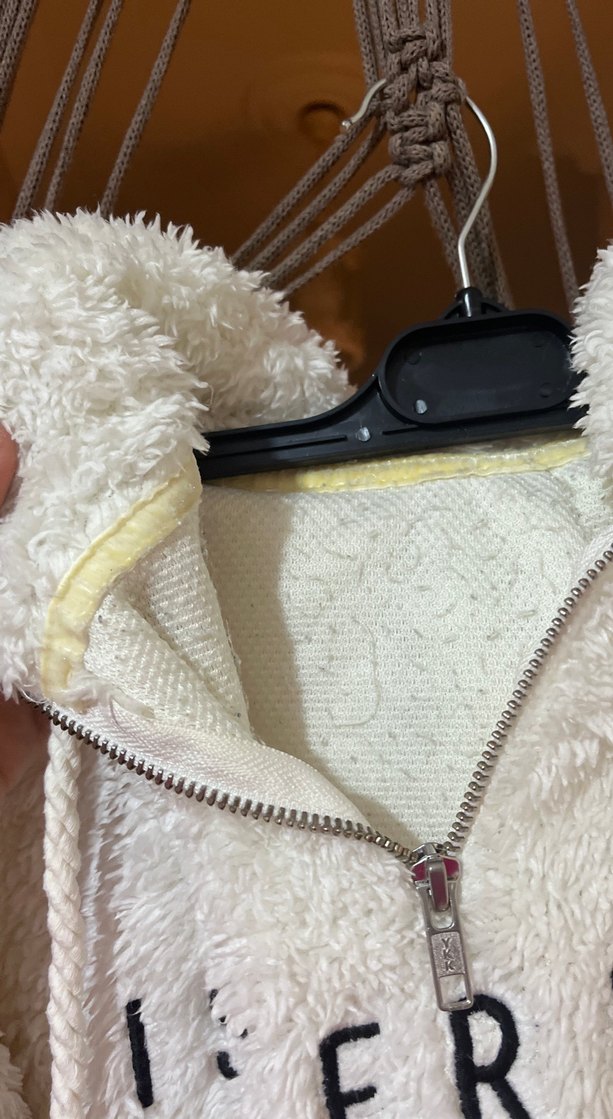 Beyaz Fermuarlı Sweatshirt - Görsel 4