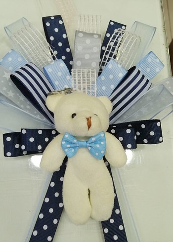 Mavi Peluş Ayıcık Süsleme - Görsel 3