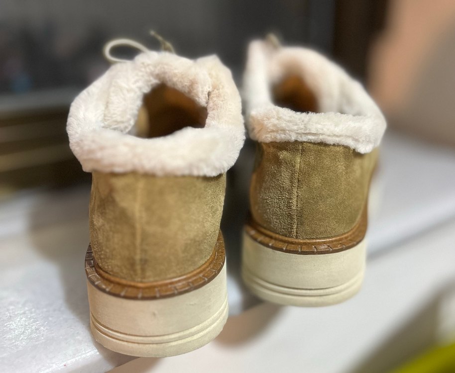 Yeşil Süet Tüylü Dolgu Topuk Kadın Bot - Görsel 3