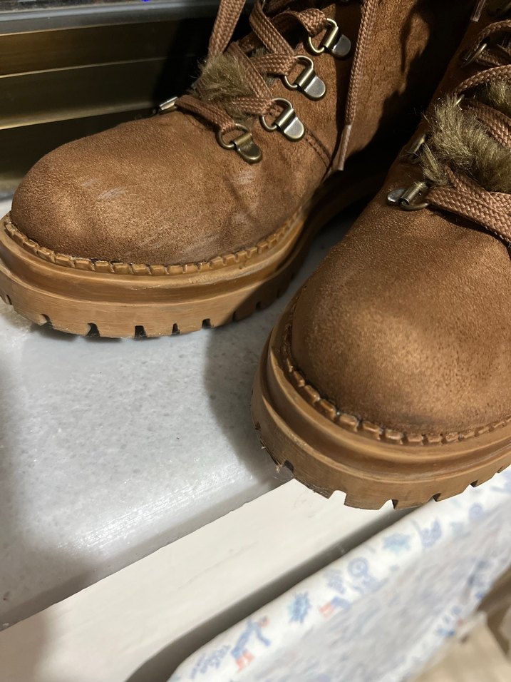 Taba Süet Kadın Bot Kürklü Platform Topuk - Görsel 4