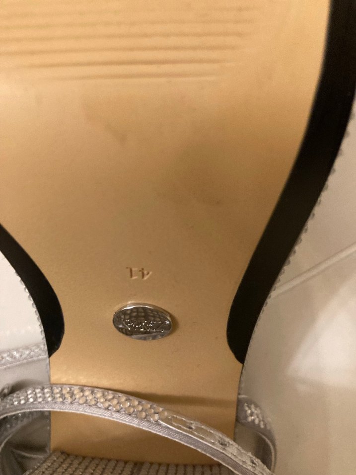 Gri Taşlı Topuklu Kadın Ayakkabı - Görsel 5