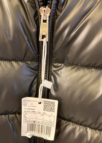 Mango Siyah Fermuarlı Şişme Yelek - Görsel 3