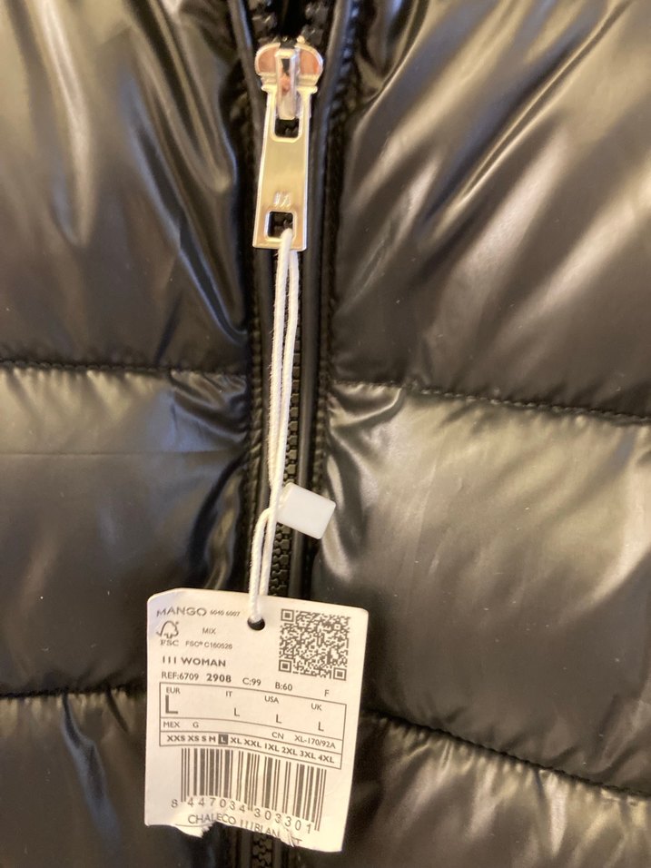 Mango Siyah Fermuarlı Şişme Yelek - Görsel 3