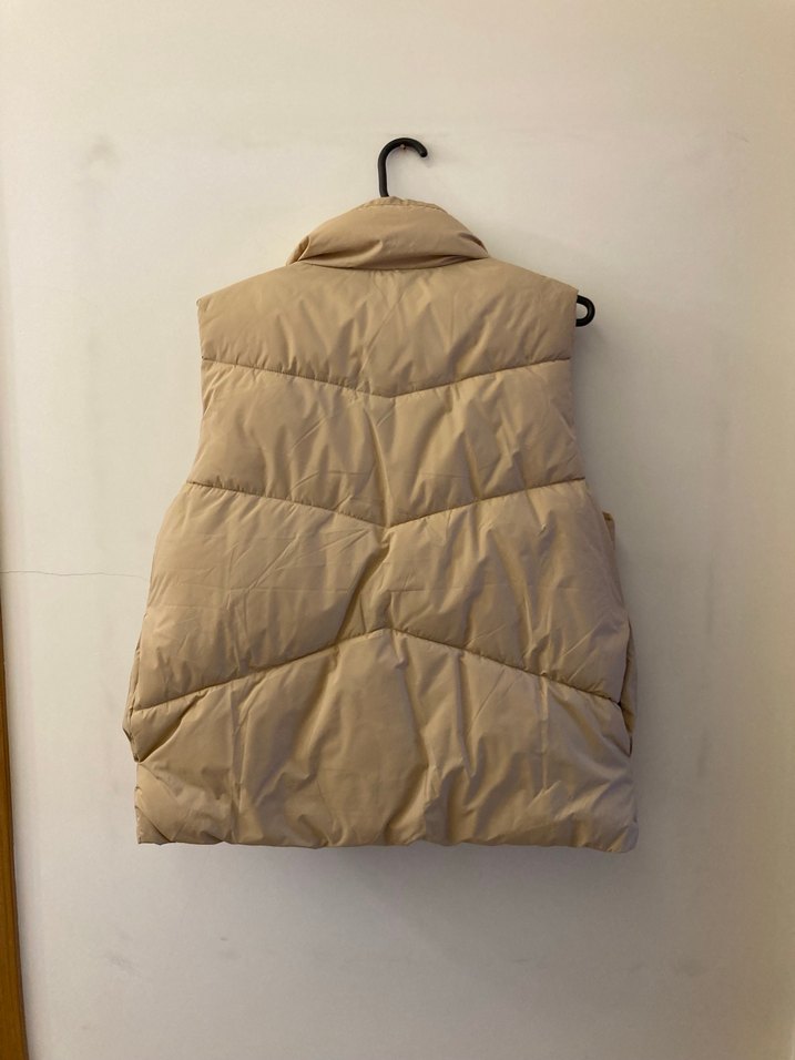 Mango Bej Şişme Kadın Yelek - Görsel 4