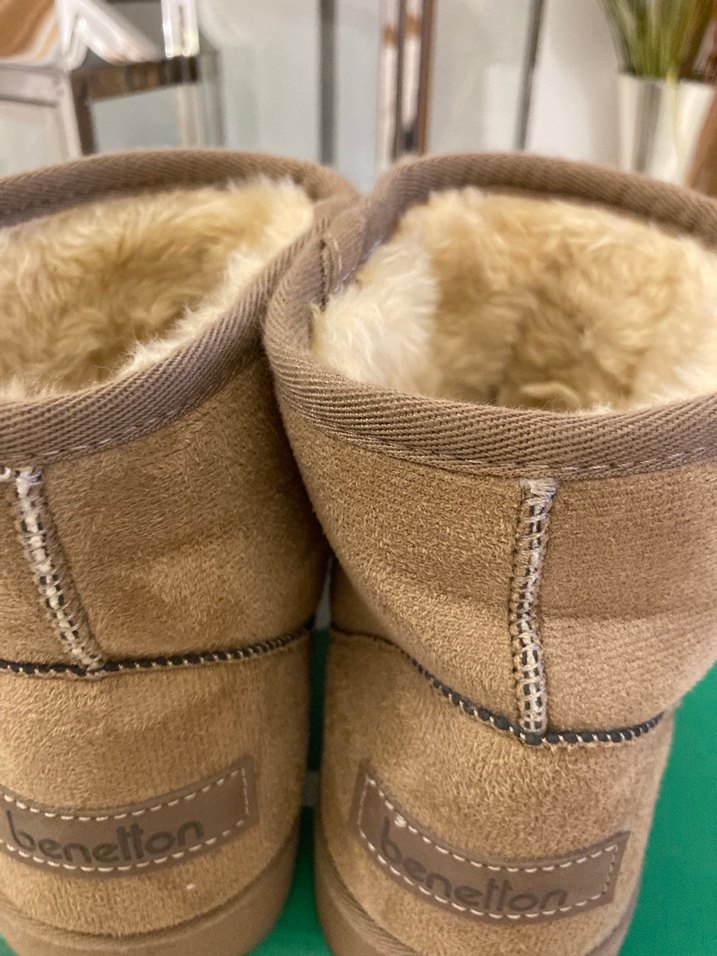 Benetton Bej Süet Kadın Bot - Görsel 3