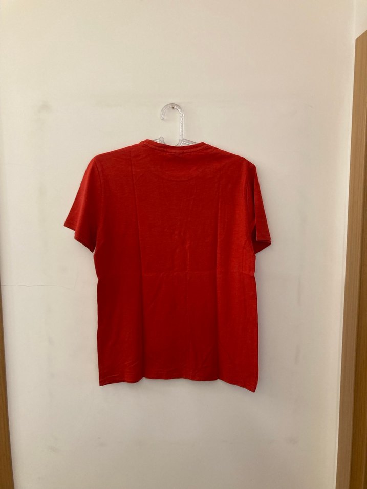 Erkek Çocuk Kırmızı Baskılı Kısa Kollu Tişört - Görsel 4