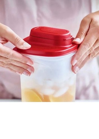 Tupperware Kırmızı Kapaklı Çok Amaçlı Sürahi 2L - Görsel 5
