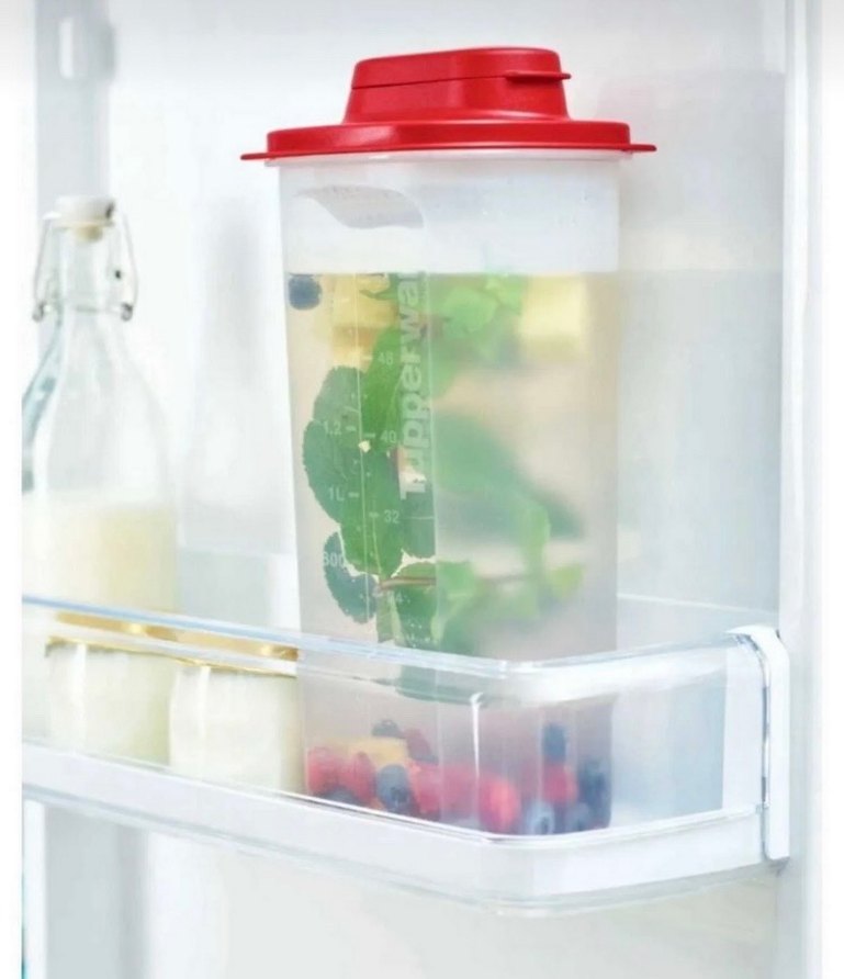 Tupperware Kırmızı Kapaklı Çok Amaçlı Sürahi 2L - Görsel 2