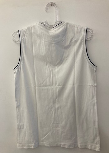 Erkek Çocuk Beyaz Pamuklu Kolsuz Tişört - Görsel 2