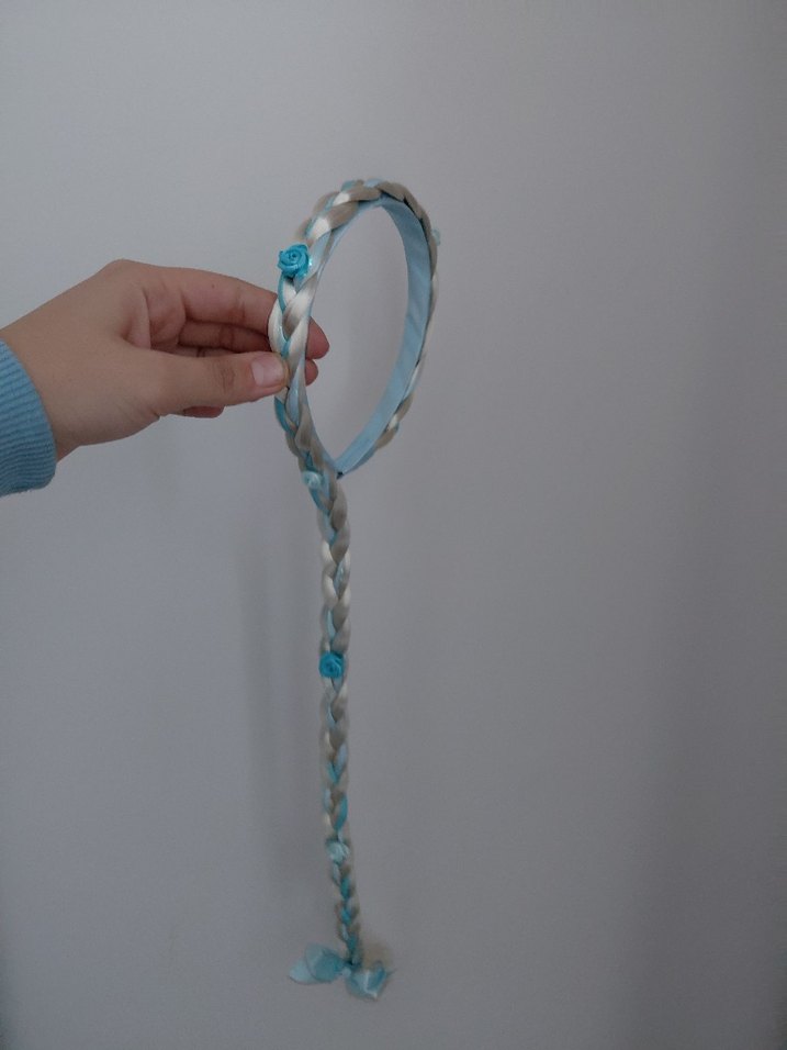 Turkuaz Elastik Bağlamalı Çocuk Saç Bandı - Görsel 2